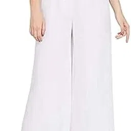 lovo Women's & Girl's Stylish Rayon Flared Palazzo |Trendy Plazzo Pants | Trousers for Women | Relaxed Fit Solid Color Ethnic Wear Ankel Length Palazzos | 28 to 32 Waist Size. Pack of 1-picture-56