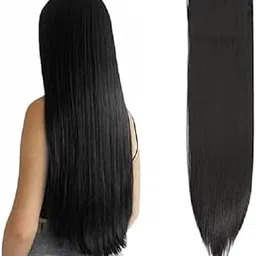 HOMSUN Straight Hair Extensions Real Human Hair Clip ins Remy Human Hair Clip in Extensions Black Women Invisible Natural Straight Seamless Clip(Straight Black Hair Extension, 24"inch)-picture-29