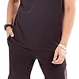 weet Cotton Round Neck Co-ord Set for Men's Half Sleeve T-Shirt and Shorts, Printed Casual Sleepwear & Loungewear Nightdress Night Suits Set-picture-33