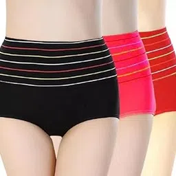 kietties Women's Cotton Blend Bikini (Panty (P3)-Black-Pink-Red_XL)-picture-42