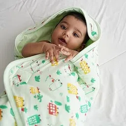 TIDY SLEEP New Born Baby Wrapper All Season Soft Swaddle Fluffy 2 Layered AC Wrapping Receiving Blanket for Baby Boys and Baby Girls (Green)-picture-35