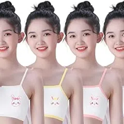 Celary Cotton Every Day Training Bra for Pre Teen Girls||Beginners Bra||Easy Breezy Slip-On T-Shirt ||Teen Age Bra for Girls Age 8 to 14 Years|| 4 Piece Combo-picture-46