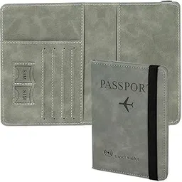 Passport Holder Cover Travel Wallet Organiser, Passport Case with PU Leather Travel Document Holder for Men & Women-picture-52