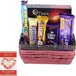 SFU E Com Crackle Choco Delight Gift Hamper | Valentine Chocolate With Love Greeting Card | Valentine Chocolate Hamper | 728-image-4