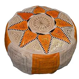 Treasures Of Morocco Moroccan Pouf Ottoman Footrest Hassock Handmade Leather Comfortable Unstuffed-picture-41
