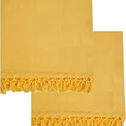 TARANGINI Bhagalpuri Handloom Dull Chadar Cotton Silk Mix Andi Soft Chaddar for Sleeping in All Season (Size 220 x 127 | Color Yellow)-image-14