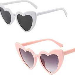 kalamkarix 2 PCS Heart Glasses, Goggles for Women Sunglasses, Stylish Retro Gradient Eyewear, Lightweight Polarized Shades for Outdoor Activities, Beach, Driving, Parties-picture-25