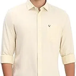 allen solly Men's Slim Fit Solid Full Sleeves Casual Shirts-picture-51