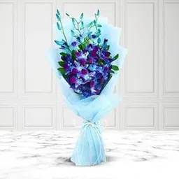 FLORANET Amazing Bouquet – 8 Blue Orchids beautifully arranged, perfect for Anniversary, Birthday, Wedding, Congratulations, Mother’s Day, Special Occasions (Same Day Delivery Available)-picture-26