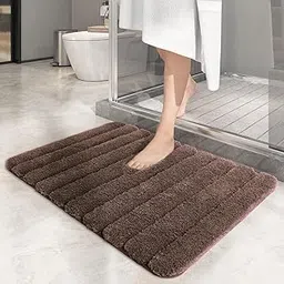 Luxe Home Toronto Bathmat Super Soft Microfiber Non-Slip Bathroom mat for Home (40x60 cm, Choco)-picture-28