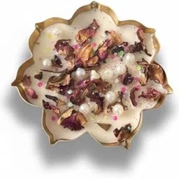 Rose Petal Floral Scented Candle Decorative Bowl | Handcrafted Soy Wax Candle with Dried Petals & Pearls | Home Décor & Gift for All Occasions-picture-20