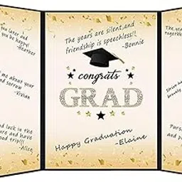 CALANDIS™ Graduation Guest Book Thick Paper Easy to Write on Postcard Decoration Black | Guest Books & Pens | Wedding Supplies-picture-17