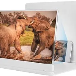 Ubersweet® Phone Screen Magnifier,12inch Foldable Mobile Phone Screen Magnifier for Viewing TV Projection Multi-functional Phone Bracket Holder Video Amplifier,Eco-FriendlyPhone Video Amplifier-White-picture-14