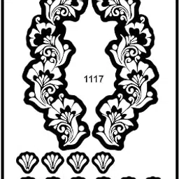 Komstec Decorative Mandala Mehndi Stencil Sticker for Hands-picture-40