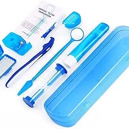 Aputue Braces Cleaning Kit, 8 Pack Portable Orthodontic Toothbrush Kit Oral Care Dental Travel Kit, Oral Mirror Dental Floss Threaders, Hourglass Timer Included, Travel Cleaning Kit for Patients-picture-31