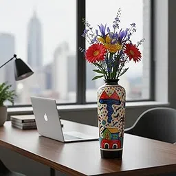 Hand-Crafted Ceramic Flower Vase, Tropical Beach Design, Decorative Home Decor-image-31