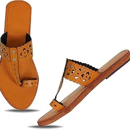 dfr Ethnic Brown Flip Flops for Women Daily Use Comfortable Girls Slippers flipflops chappals-picture-10