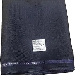 Men's Polyester Unstitched Trouser Fabric (Deep Blue, 1.3Mtr)-image-12