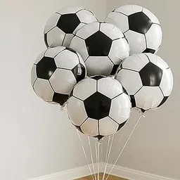 Party Propz Football Balloons For Birthday - Set of 6 Pcs (18 inch) Football Balloon For Decoration | Football Theme Decoration | Foil Balloons For Decorations (Foil)-picture-34