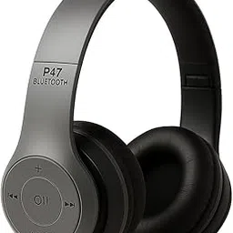 P47 Wireless Headphones with Mic | Bluetooth Over-Ear Headset | FM, SD Card, AUX Support | Foldable, Deep Bass Sound for All Devices-image-66
