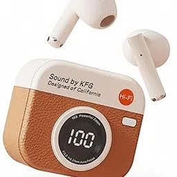 VEHOP Aura TWS Earbuds with Digital Display, BT 5.49+ENC for Clear Calling, Low Latency Gaming Wireless Headphone, 36 Hours Play, Immersive Sound, Touch Control, IPX4 & Voice Assistance. Brown-picture-40