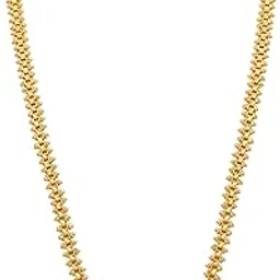 sasitrends American Diamond Micro Gold Plated Pendant Chain Necklace for Women and Girls-picture-19