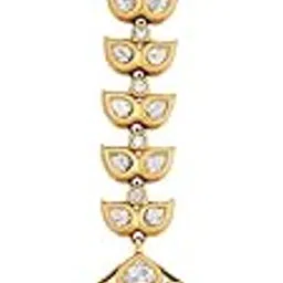 kushal's Fashion Jewellery Mint Victorian Polished Copper Kundan Tikka, Best for Bridesmaids, festive season & Special Occasion - 430953-picture-25