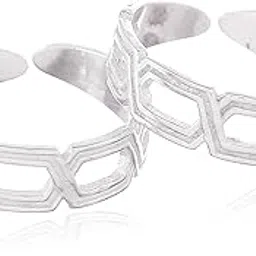 nemichand jewels Sterling Silver 925 Figaro (Leg Finger Rings) Chandi Bichiya Toe Rings For Women (Free Size)-picture-21
