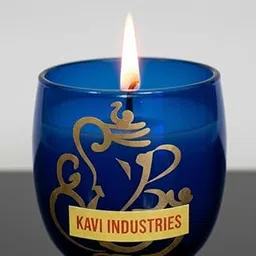 Kavi Industries Multi Colour Glass Scented Candle with Gold Decorative Design, Luxury Home Decor, Aromatherapy Votive Candle-picture-17