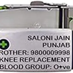 MY ROAD ID Duo Medical Alert Bracelet – Slimmer Stainless Steel ID Plate for Low-Profile Wear – Adjustable Silicone Band with Locking Clasp – Laser Engraved Name, Blood Group, Emergency Contacts-image-2