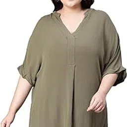 oxolloxo Women Plus Size V-Neck Short Sleeve Top-picture-10