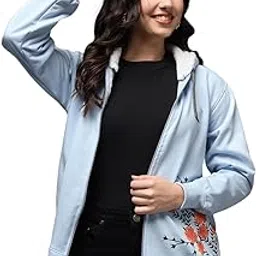eWools Women's Fleece Blend winterwear Hoodie Sweatshirt with Pockets (Flee15 Series)-picture-15
