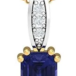 18KT Yellow Gold Meridian Tanzanite Pendant for Women-image-57