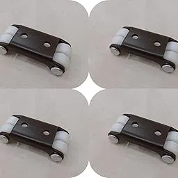 Mini Castor Wheel for Furniture/Heavy Duty 4X Small Fix Moving Wheel Caster- 150kg Load Capacity (Black - White) Pack of 4-picture-28