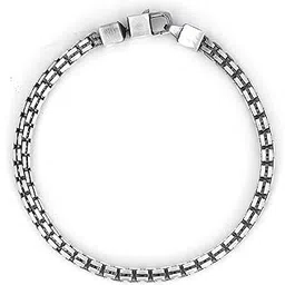 dab 925 Sterling Silver Chain Bracelet for Men & Women | Oxidized Silver Chain Bracelet | Oxidized Look, Heavy-Duty Clasp | 010-picture-10