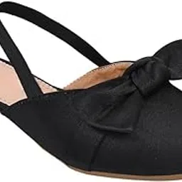 glematoz Women's Satin Slingback Flats with Bow – Elegant Pointed Toe Slip-On Dress Shoes for Casual or Party Footwear-picture-50