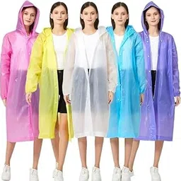 Pinopa Waterproof Rain Coat with Hood, Universal Size, Unisex EVA Portable Suit, 1 Piece-picture-34