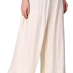mixfit Women's Premuim Rayon Embroidery Palazzo(Free Size 28 to 40)-picture-29