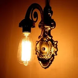 kinis Wall Light/Wall Lamp to Décor Home/Living Room/Bedroom/Office/Dining/Cafe/Restaurants, Candle Design, Black Antique (Pack of 1, with Bulb)-picture-16