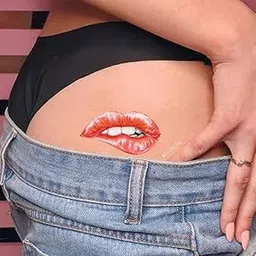 3D Temporary Tattoo Stickers for Men Women Boys & Girls Waterproof Tattoo Stickers Flowers Butterfly Stars angle words Dark Desire Honeymoon Realistic Adult Tattoo Stickers DD-XX-16 19X9 cm-picture-32