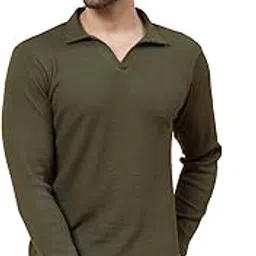 rigo Printed Casual T-Shirts for Men | Waffle Knit Solid T-Shirt for Men | Full Sleeves T-Shirts for Men-picture-42