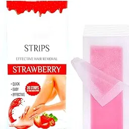 Hair Removal Waxing Strips for Face – 20 Pcs Eyebrow, Upper Lip, Chin Wax Strips for Women & Girls – Facial Wax for Home & Salon Use (Standard, Strawberry)-picture-18