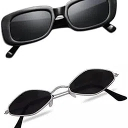 sheomy Cat Eye Candy MC Stan Unisex Combo offer pack of 2 shades glasses White Black Sunglasses Women and Men Small Combo offer pack of Cat Eye candy MC stan MC-040-picture-51