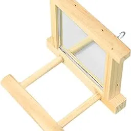 Bnf® Birds Mirror for Cage Hummingbird Bird Perches for Finch Cockatiels Lovebird|Pet Supplies | Bird Supplies |Toys|1 Wooden Parrot Mirror Toy-image-11