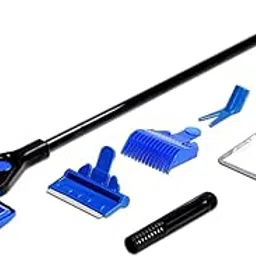 Home Bargains 5-in-1 Aquarium Cleaning Kit – Scrubbing Pad, Glass-Safe Algae Scraper, Gravel Rake, Plant Fork & Fish Net | Fish Tank Maintenance Tool-image-2