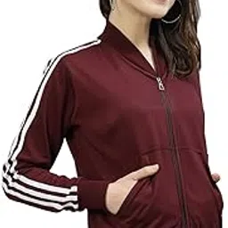 UZARUS Women Cotton Full Zipper Sweatshirt Fleece Jacket for Winter image 1