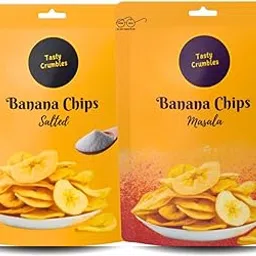 Tasty Crumbles Banana Chips, Masala and Salted Flavours Combo Pack, 400g, Pack of 2(Each 200g)-picture-29