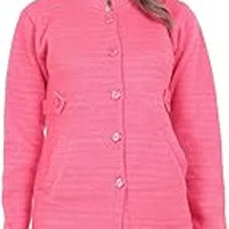 hautemoda Women's Woolen Mandarin Neck Cardigan with Pockets-picture-10