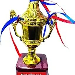 8-Inch Employee of The Month Gold Plastic Trophy - Workplace F-324-picture-21