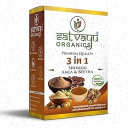 SATVAYU ORGANICS 3 in 1 Powder - 200g | Amla, Reetha, Shikakai Powder for Hair | Herbal Hair Mask | 3-in-1 Natural Herbal Hair Cleanser, 100% Natural, Chemical-Free, No Preservatives-picture-42